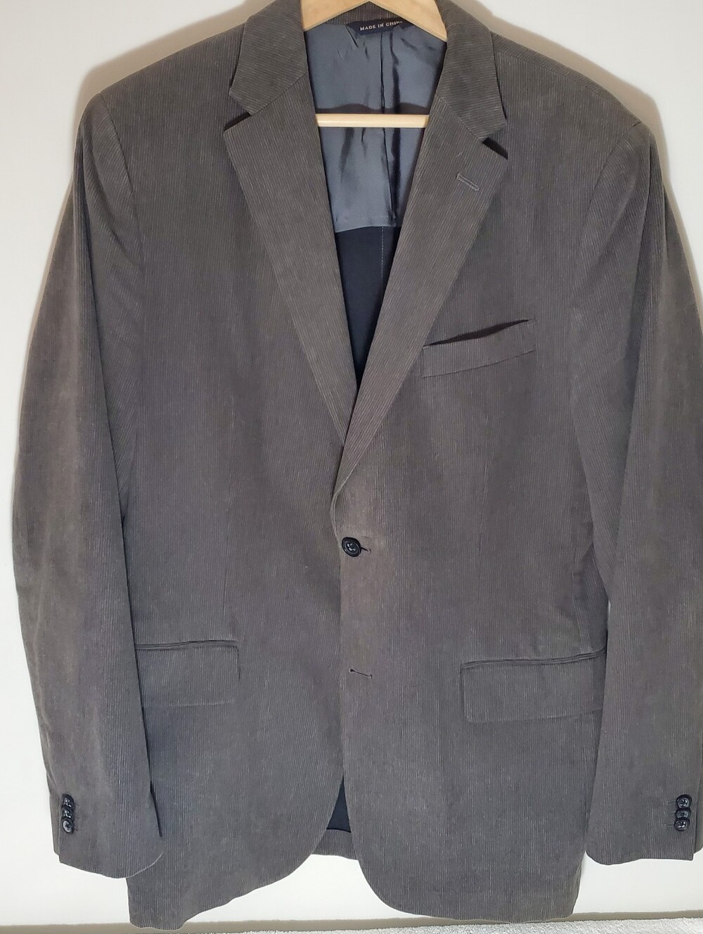 Banana Republic Dark Gray Corduroy Blazer - Single-Breasted Sport Coat